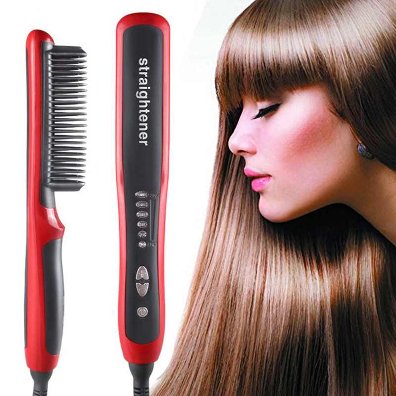 5In1 Hot Air Styler Electric Hot Air Brush Multifunctional Hair Comb Dryer Straightener Curler And Volumizer