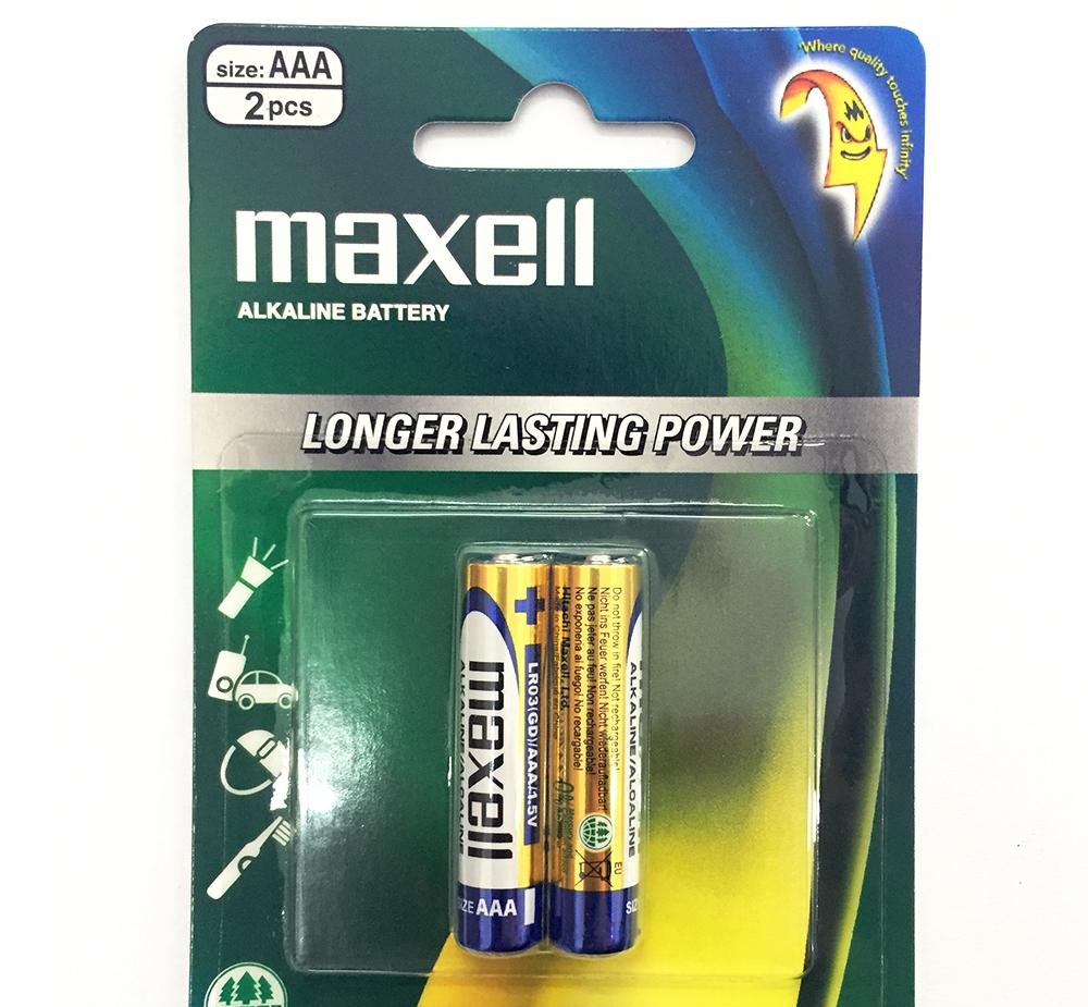 Maxell Alkaline Long Discharge Life AAA Sized 1.5V Battery 1 Pair