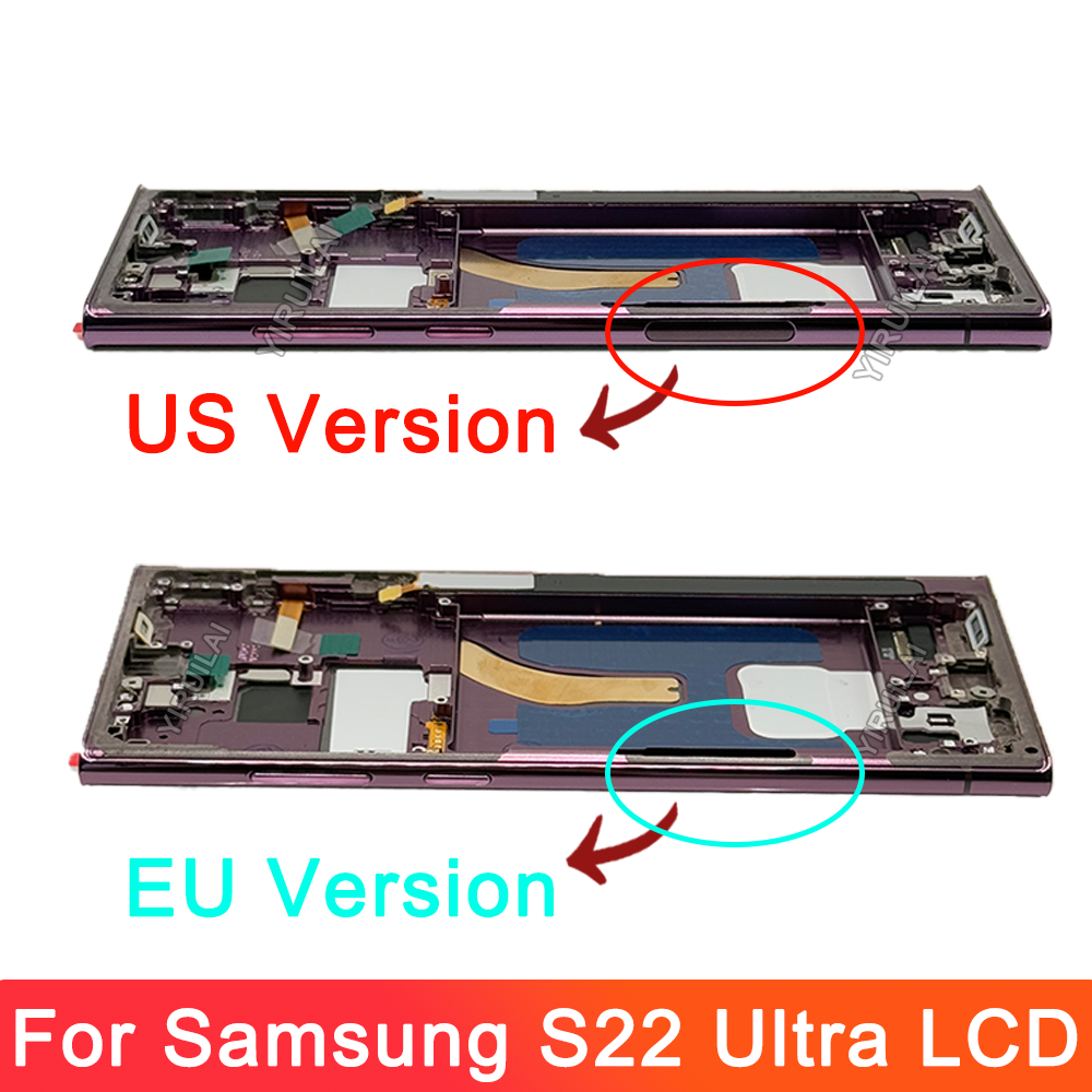 HOT 6.67' OLED LCD Screen For Samsung S22 Ultra 5G LCD For Samsung S22 Ultra S908 LCD Screen Touch Digitizer Assembly