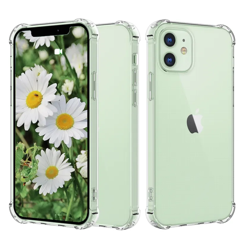 iPhone 12 / 12 Mini / 12 Pro / 12 Pro Max Shockproof Clear Case | Transparent Soft TPU | Everyday Protection Cover