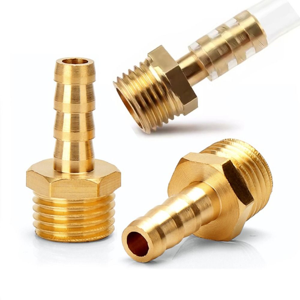 High Quality 1/8" 1/4" 3/8" 1/2" Pipe Joint Pipe Fitting Durable Hose Barb Vacuum Brass Male Threaded Joint