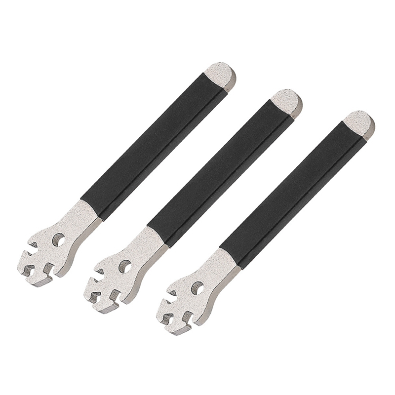 Sptrry3Pcs Black Mountain Bike Spoke Wrench Adjustment Corrector Installation of Steel Spoke Cap Tool