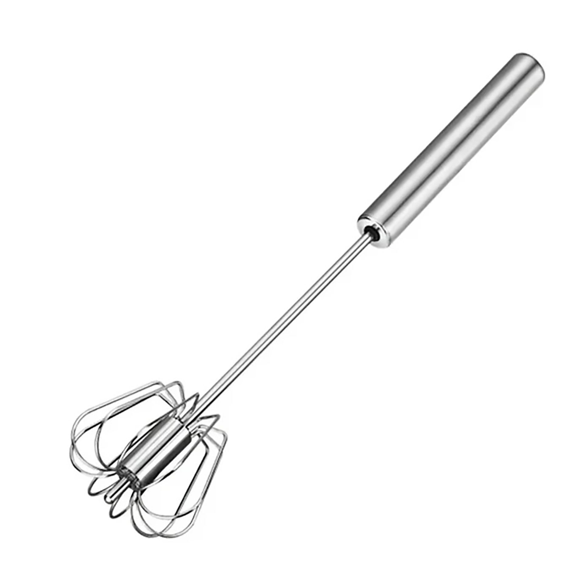 Premium Heavy-Gauge Stainless Steel Handheld Whisk - Egg Beater, Milk Frother & Mixing Tool