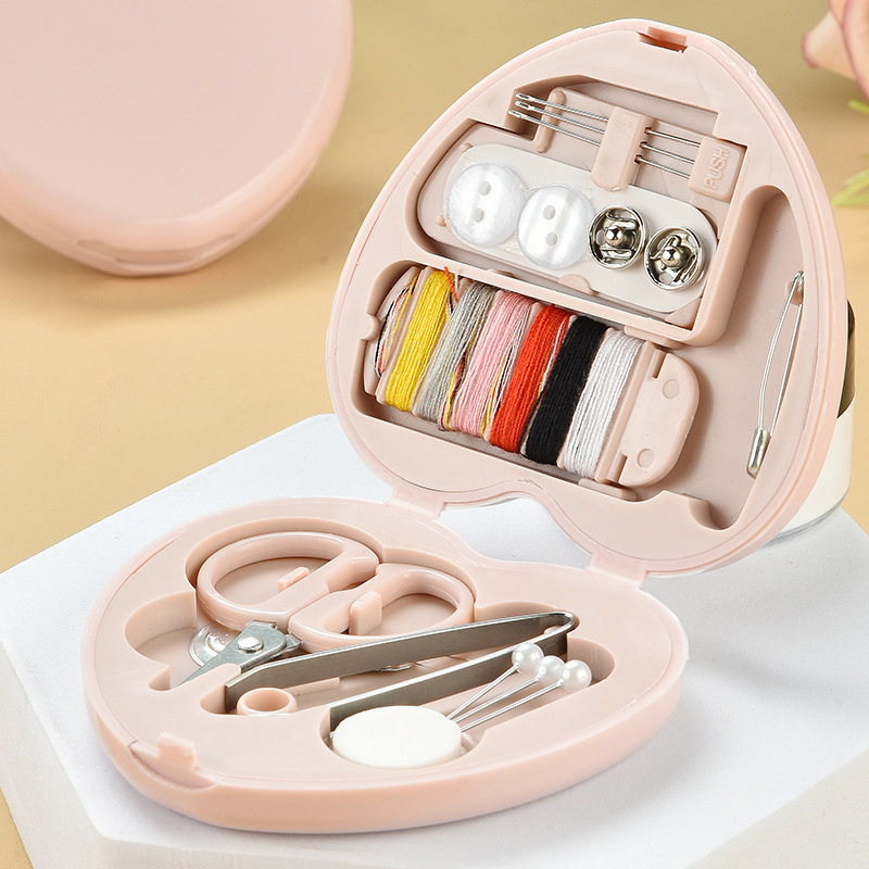 Fifty percent discount Portable Travel Mini Sewing Kit Buttons Pins Storage Boxes Handmade DIY Sewing Tools Scissor Thimble Needle Threads Box Set