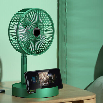 Portable Folding Rechargeable Standing Pedestal Fan, 3 Speeds, for Home, Camping, Outdoor and Office
