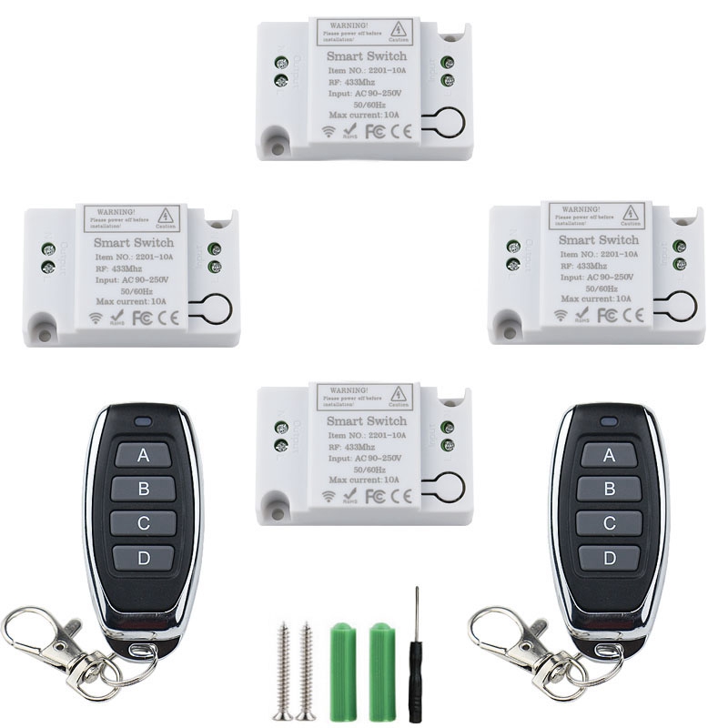 OYPFXMI 433Mhz Universal Smart Wireless Remote Control Switch AC 220V 1CH Receiver Corridor Room Home LED Light Lamp Switch ,C