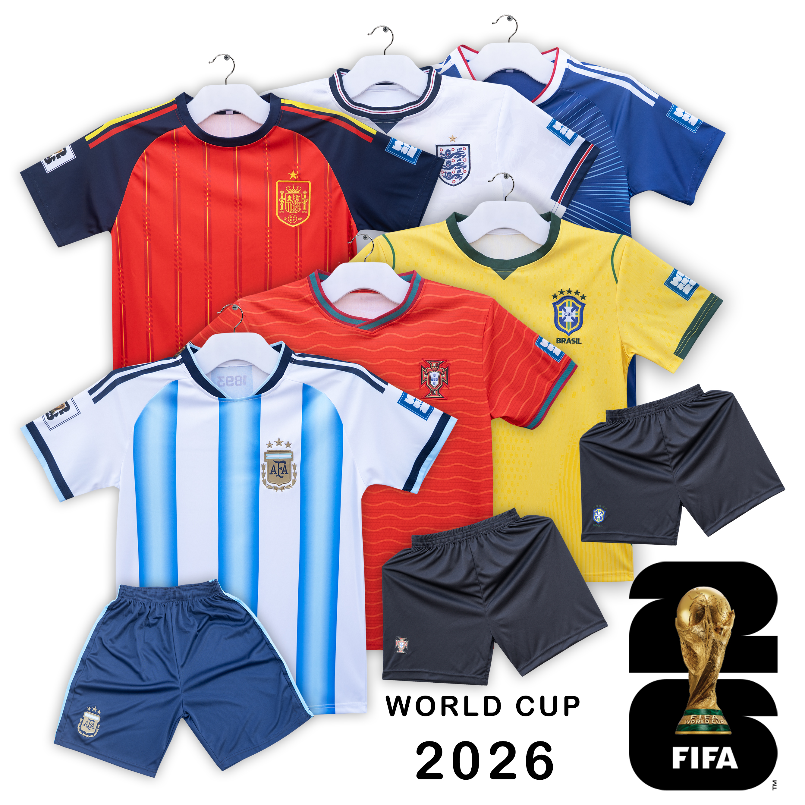 World Cup 2026 Jersey Collection For Men | Full Set | World Cup 2026 | Argentina | Portugal | Brazil | England | Spain | Japan | Germany
