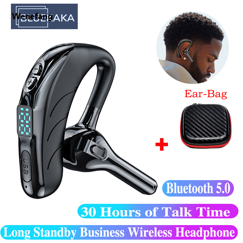 Wenefang 【New design】X13 Bluetooth Single Earphone Led Display Long Standby Business Wireless Headphone Sports Noise Reduction Game Headset With Mic