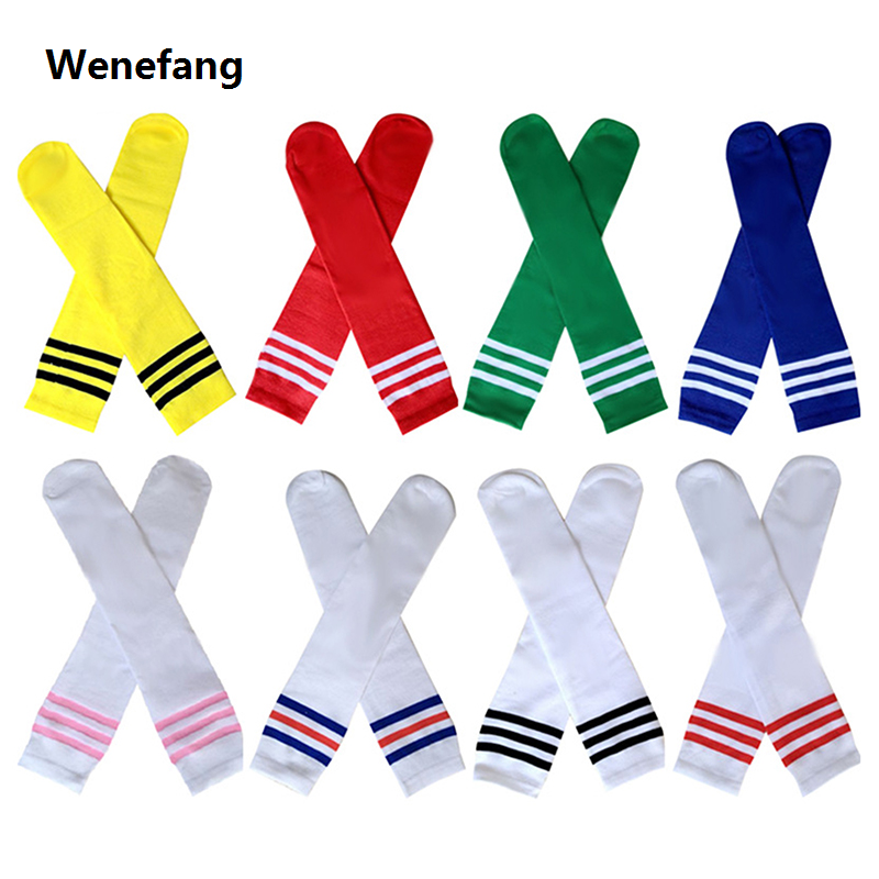 Wenefang 1Pair Football Sports Socks Soccer Baseball Ankle Adults Children Socks Long Knee Cotton Spandex Kids Legging Stockings