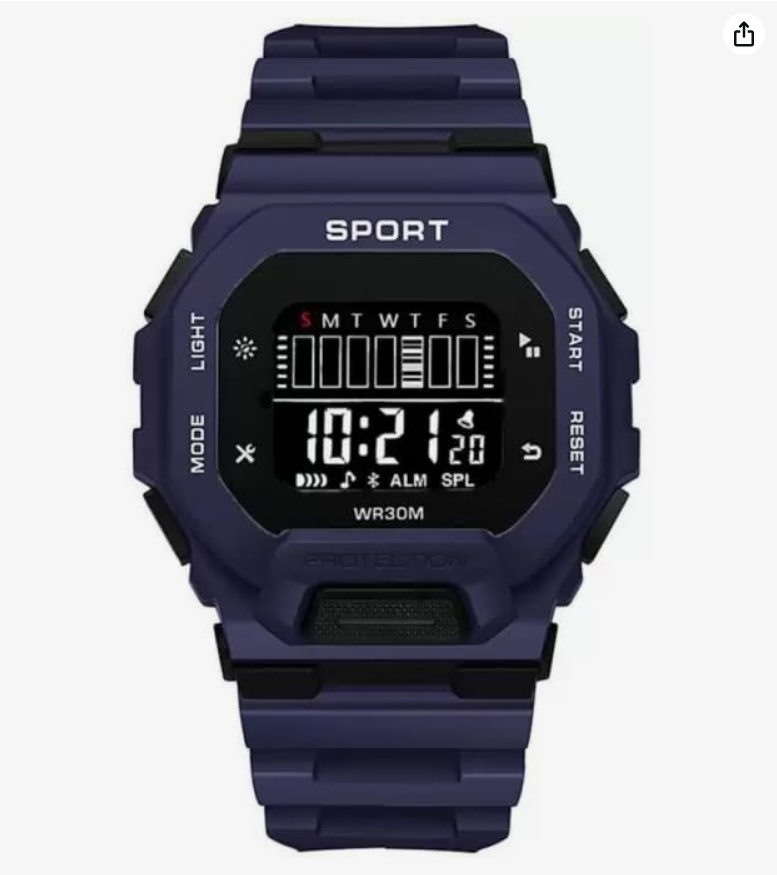 Digital Dial Sport Chronograph Stop Watch,Shockproof LED Luminous Light Digital Watch - for Men