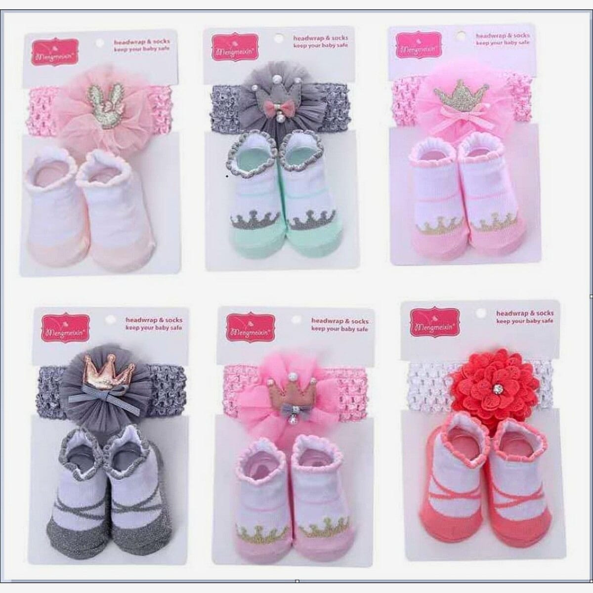 Baby Socks And Headband Set Cotton Ankle Socks With Elastic Hair Band
