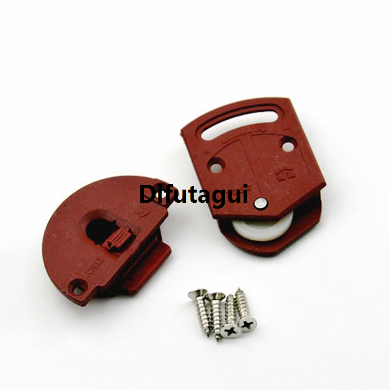 Difutagui 1 Set Plastic Wheels Vintage Wardrobe Door Pulley Sliding Door Rollers Original Kitchen Cabinet Rail Wheel Furniture Accessories Hardware
