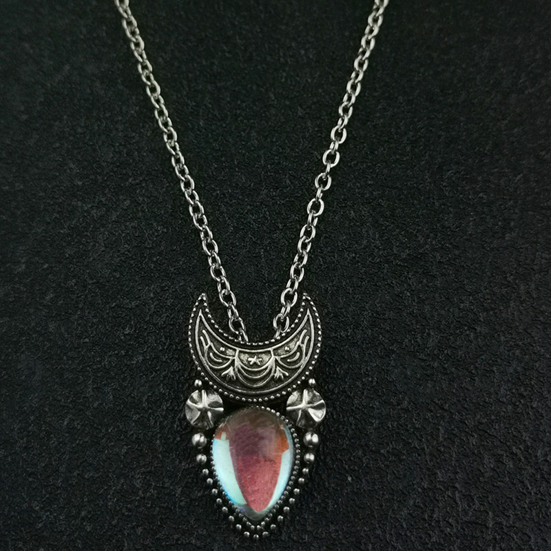 【Top-notch quality】New Retro Imitation Moonstone Moon Women's Drop-shaped Bohemian Jewelry
