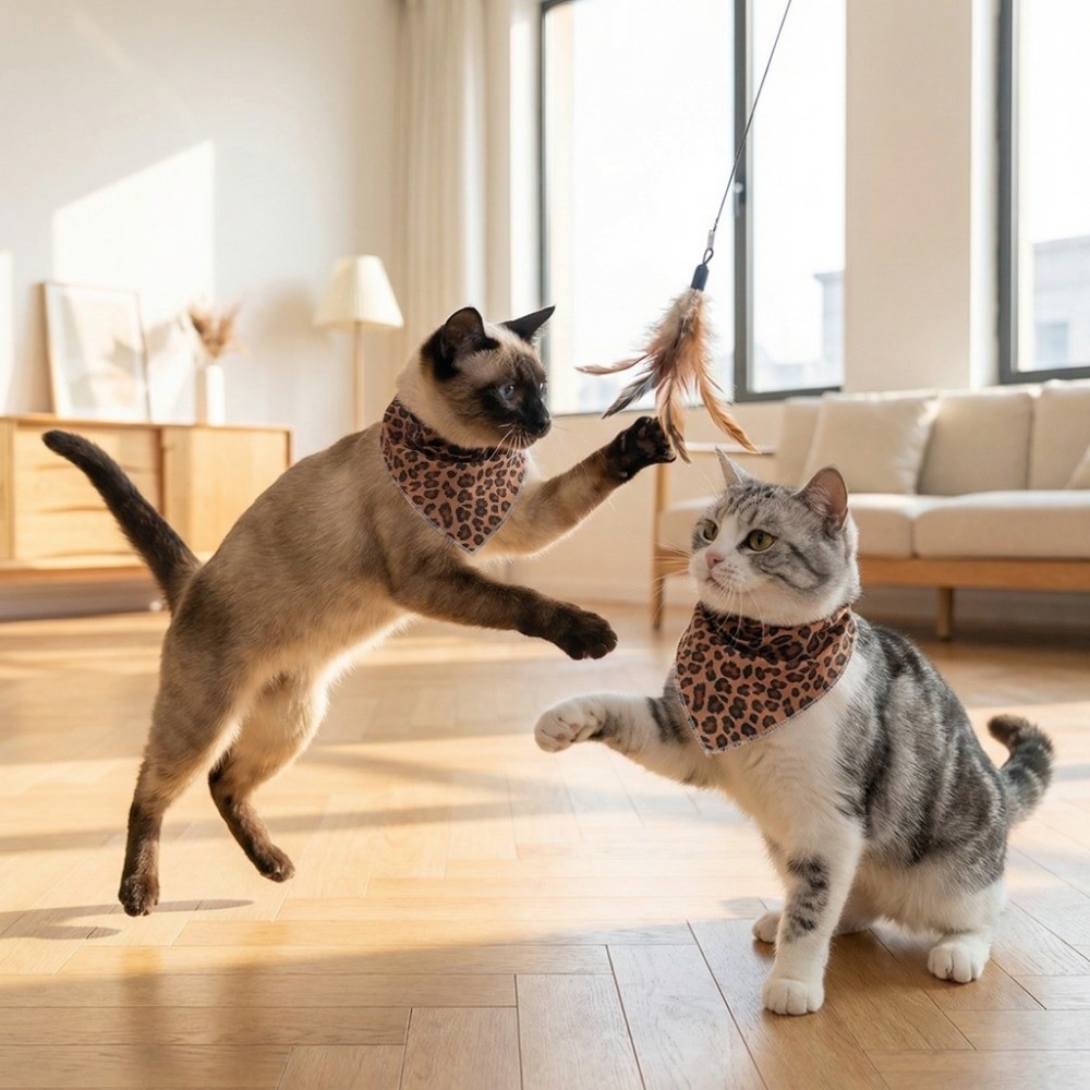 Unique Adjustable Leopard Print Saliva Towel Cute Fashion Pet Triangle Scarf Multipurpose Cat Saliva Towel Photo Props