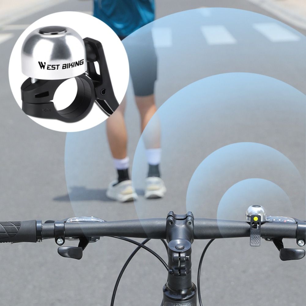 Lightweight Crisp Sound Bike Bell Horn Waterproof Stable Cycling Bicycle Handlebar Ring Durable Aluminum Alloy Bicycle Thumb Bell MTB
