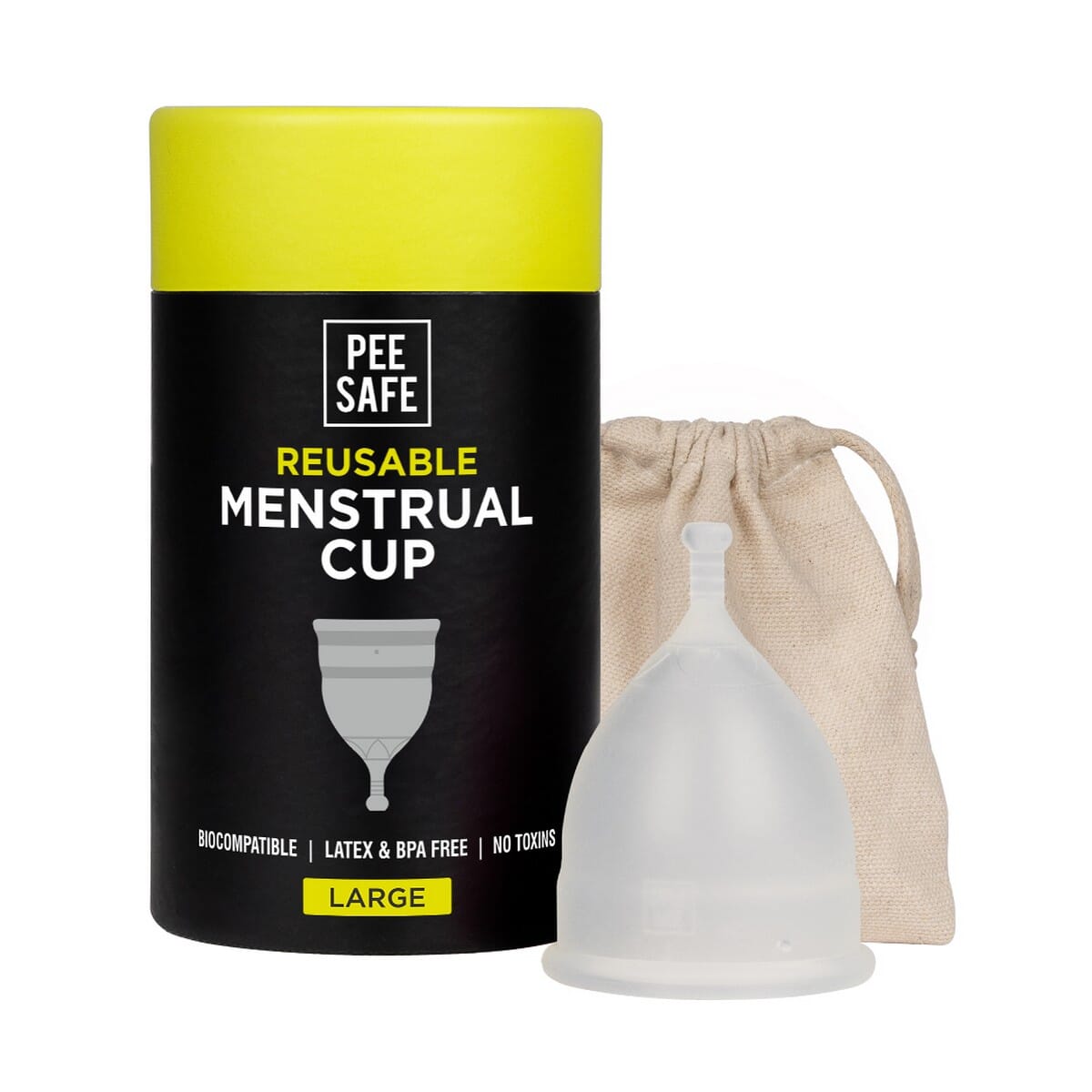Imasafe Reusable Menstrual Cup With Medical Grade Silicone - Large Size