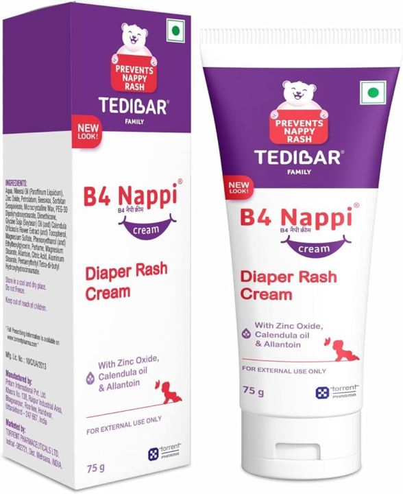 B4 Nappi Baby Cream, Diaper Rash Cream, 75Gm, Curatio