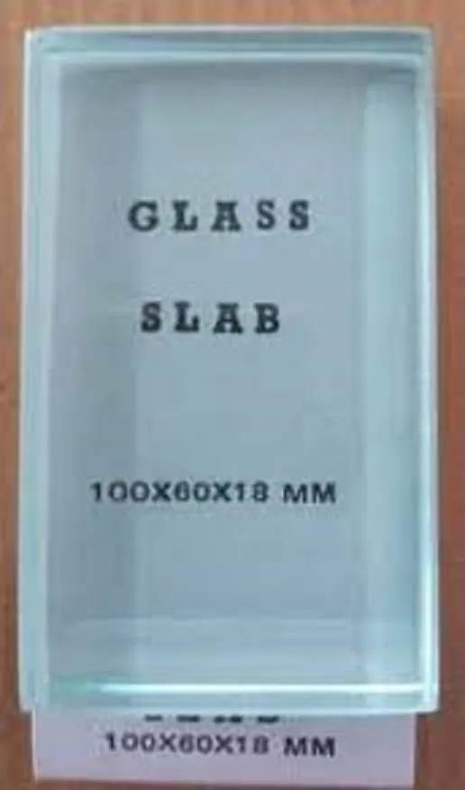 Glass Slab, Regular/Extra Clear - D -Laboratory Equipments - 100 x 60 x 18 mm - 1 piece