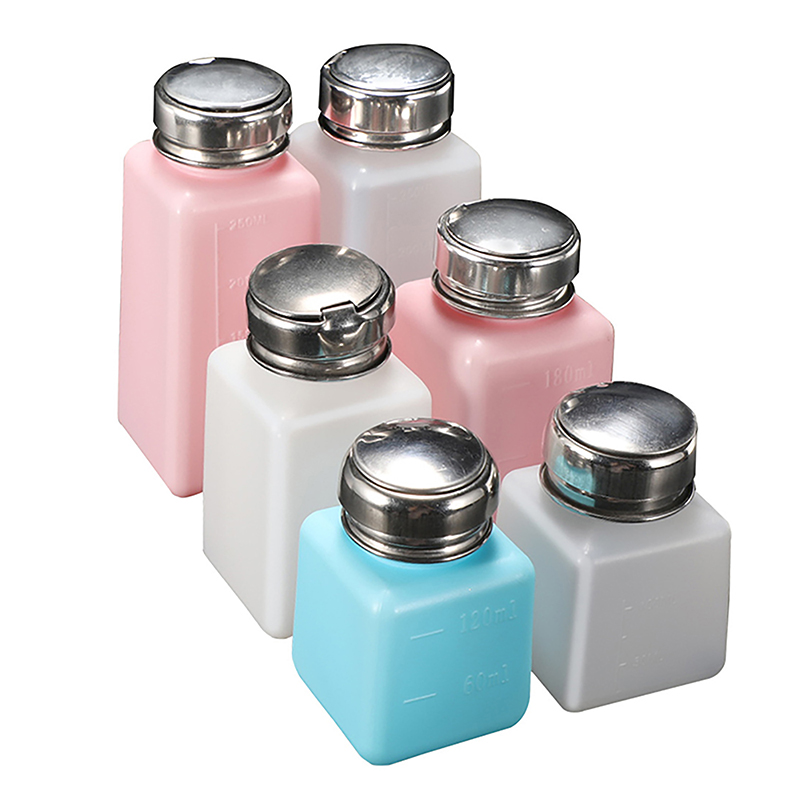 Special Offer 100/200/250ML Liquid Alcohol Press Antistatic Nail Polish Remove Dispenser Cleaner Pumping Refillable Bottle Holder Salon Makeup