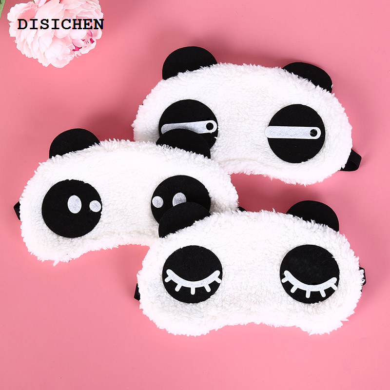 DISICHEN Profesional Cute Panda Sleeping Face Eye Mask Blindfold Eyeshade Traveling Sleep Eye Aid Drop Shipping Wholesale health care 3 Styles