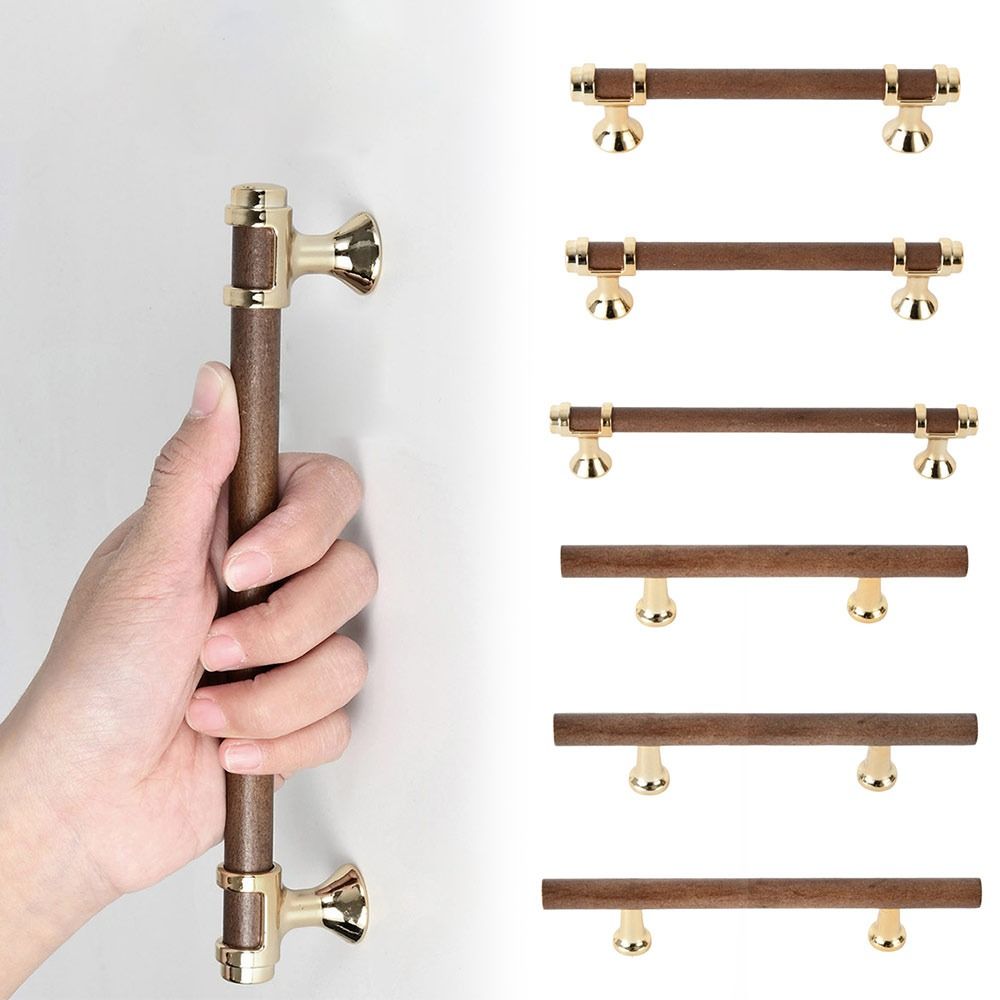 Modern Solid Wooden Door Handles Various Sizes Durable Kitchen Cabinet Handles Multifunctional Drawer Knobs Cupboard