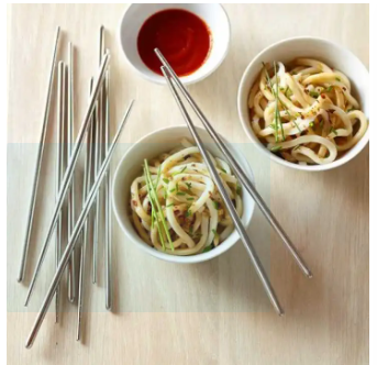 Stainless Steel Yamazaki Chopsticks with Grip - 1 Pair