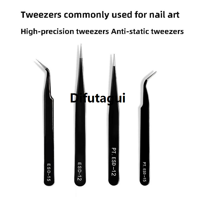 Difutagui High Quality 1 Pack Eyebrow Tweezers Eyelash Tweezer Set False Eyelash Original Extension Clipper For Hair Nail Welding Eyelash Tweezer Makeup Tools