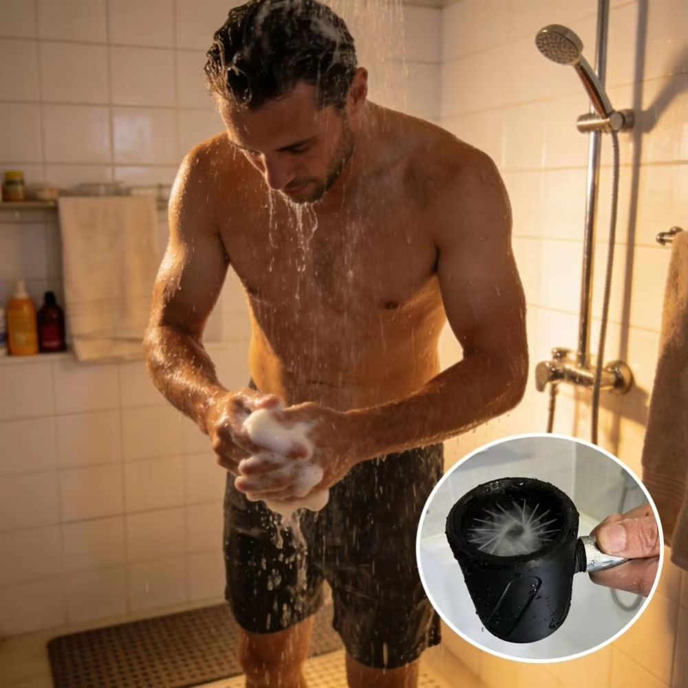 Water Flow Touch 2-in- Design Handheld Shower Head Powerful Massage Easy Installation High Pressure Shower Head Spiral Nozzle Water Saving Circular Shower Head Adults Use