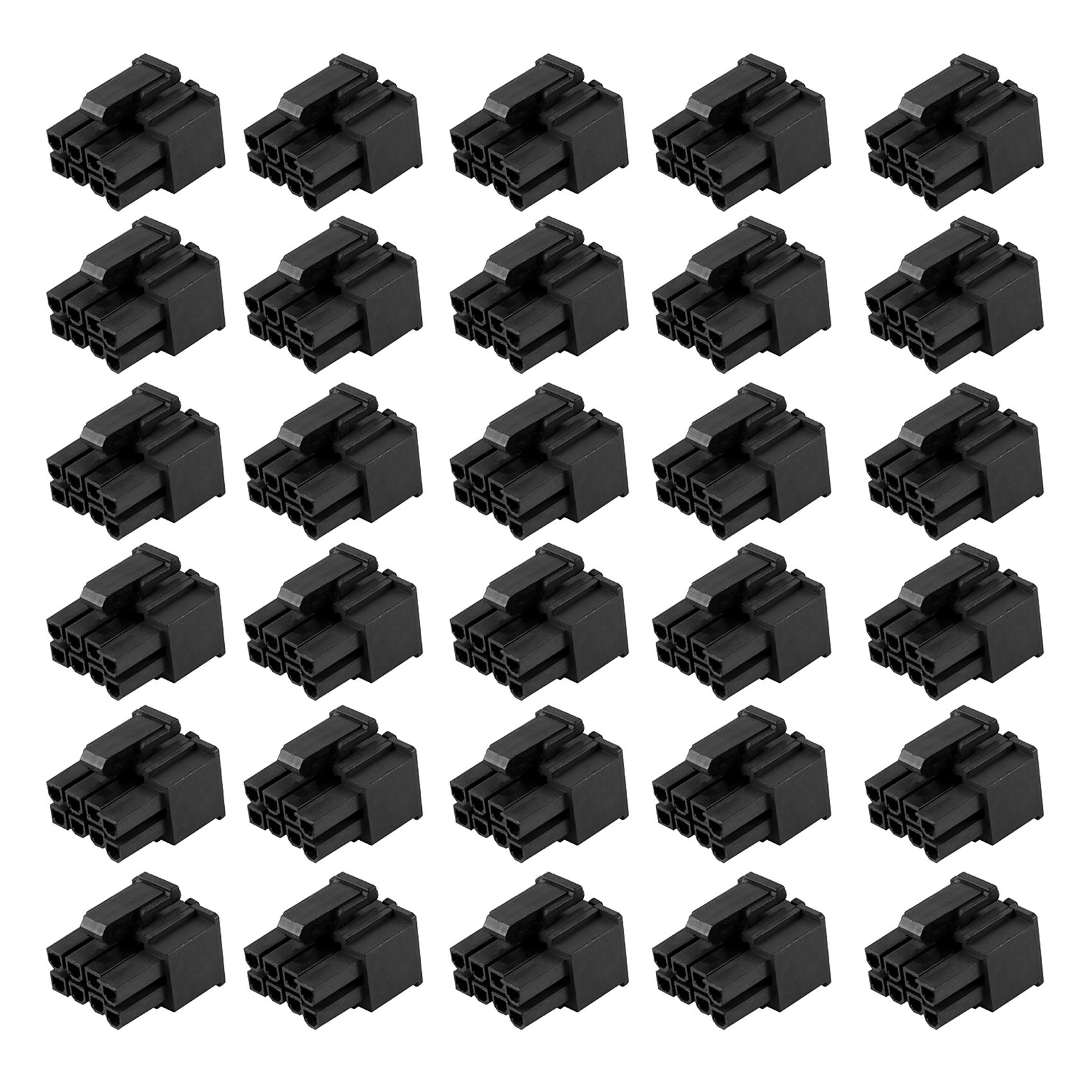 30Pcs 4.2mm 6+2 Pin 8P for PC Computer ATX Graphics Card GPU,Black
