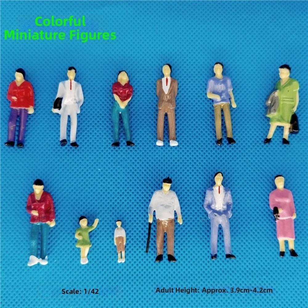 10pcs High Quality 1:42/1:30/1:25 Scale Sand Table Model Mixed Color Mixed Pose Simulation Human Model Handmade DIY Building People