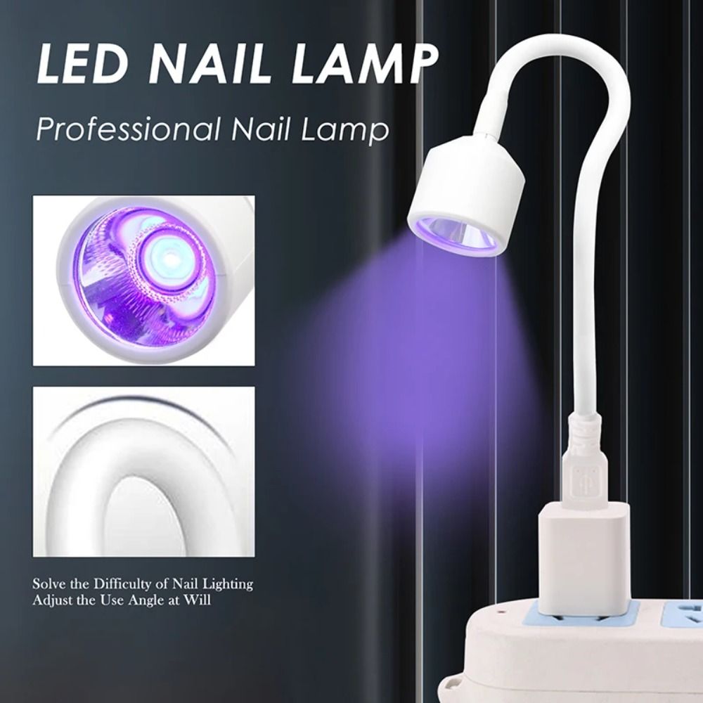 Portable Foldable UV LED Nail Lamp Quick Dry USB Powered Gel Polish Dryer 360 Degree Adjustable Mini Handheld Nail Dryer Nail DIY
