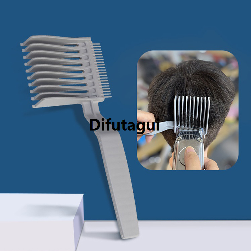 Difutagui ToolsHairdressing Hair Clipper Curve Design Curved Comb Hair Flat Top Affordable Barber 2 Piece Set Upgrade Men's Positioning Barber Comb Salon