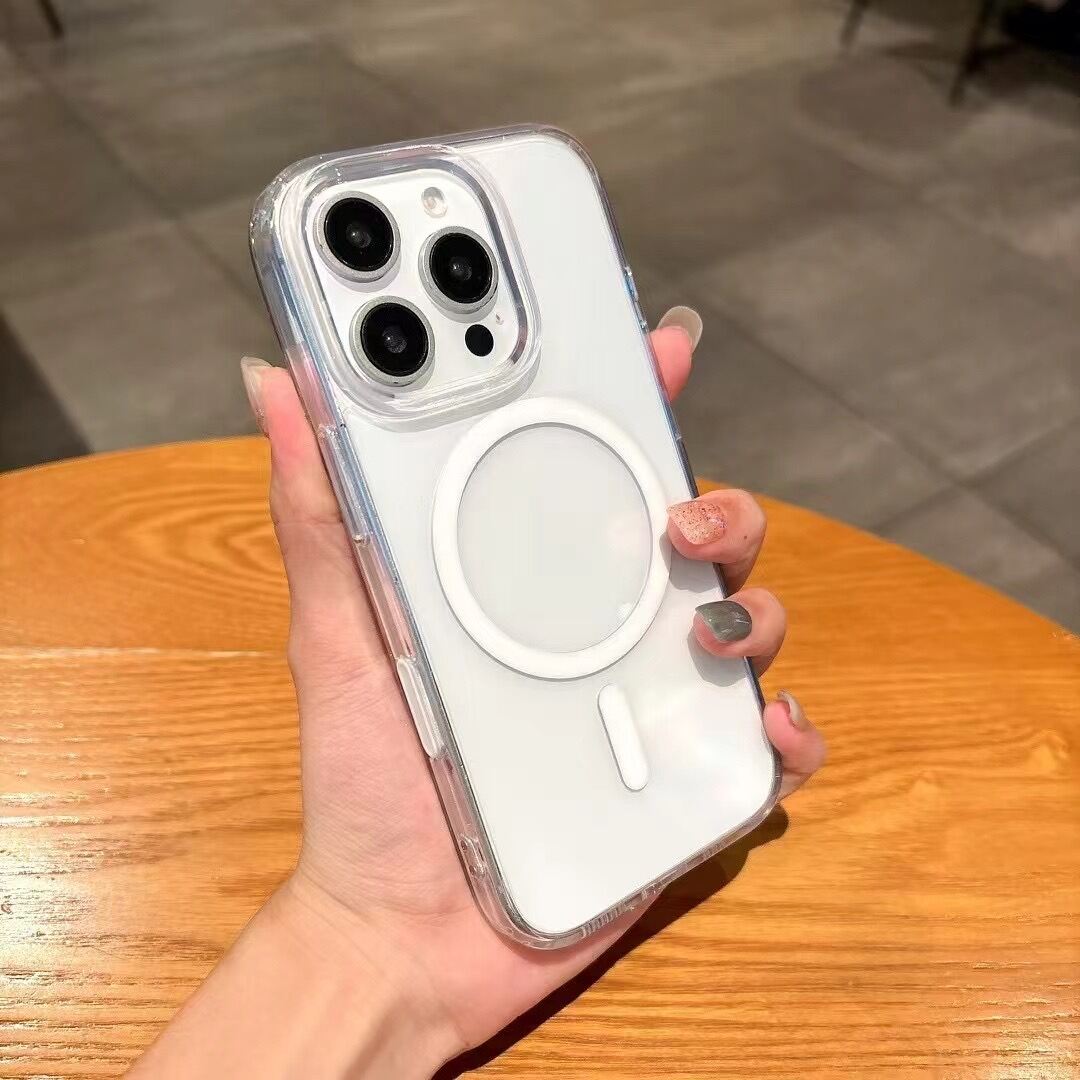 HODON Transparent Acrylic Magnetic Camera Button Protective Phone Cases For iPhone 16 Pro Max 16Plus Magsafe Case Clear Wireless Charging With Touch Buttons Cover