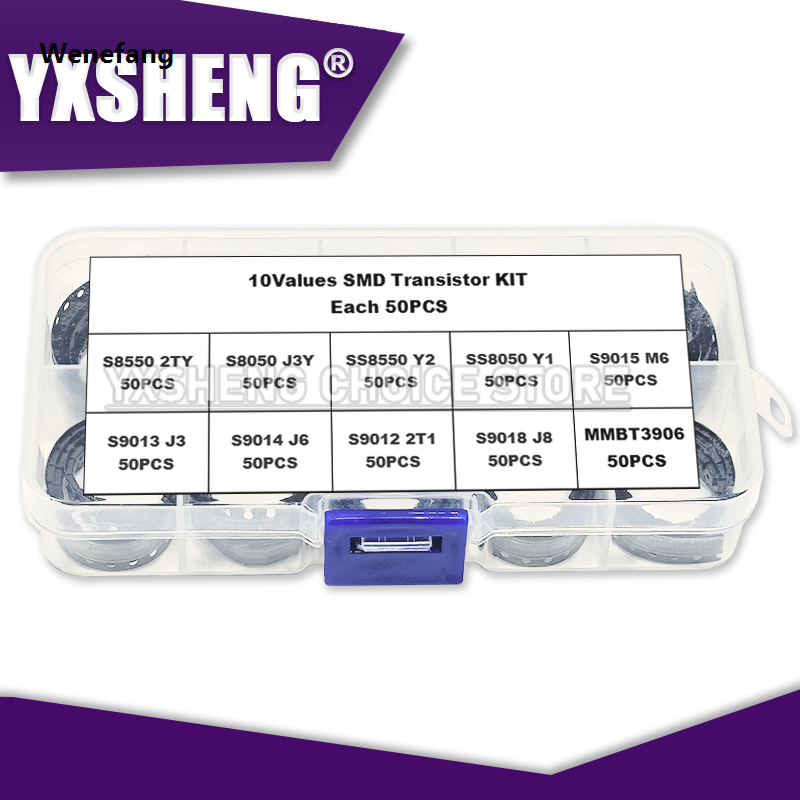 Wenefang 500PCS/Set MMBT3906 2A S8050 S8550 SS8050 SS8550 SMD Transistor Boxs 2025 New S9012 S9013 S9014 S9015 S9018 J3Y 2TY Y1 Y2 2T1 J3 J6 M6 J8