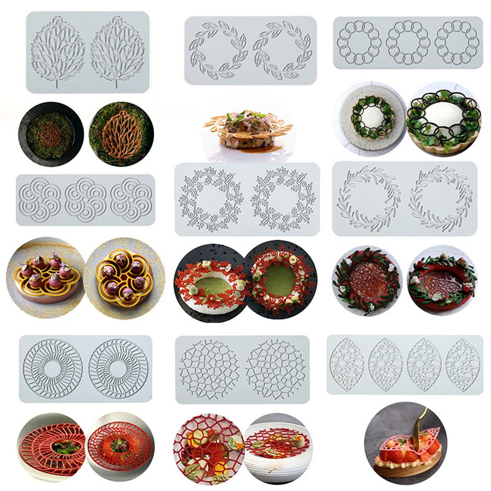Leaf Dessert Sugar Bakeware Silicone Mould Fondant Mat Cake Lace Mold Cake Decorating Tools