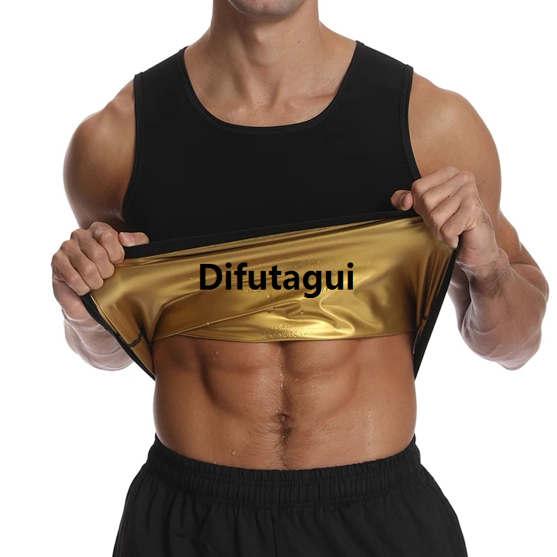 Difutagui Men Sweat Sauna Vest Waist Trainer Weight Loss Slimming Body Shaper 2025 New Heat Trapping Tank Top Shapewear Corset Shirt Hot Fat Burner