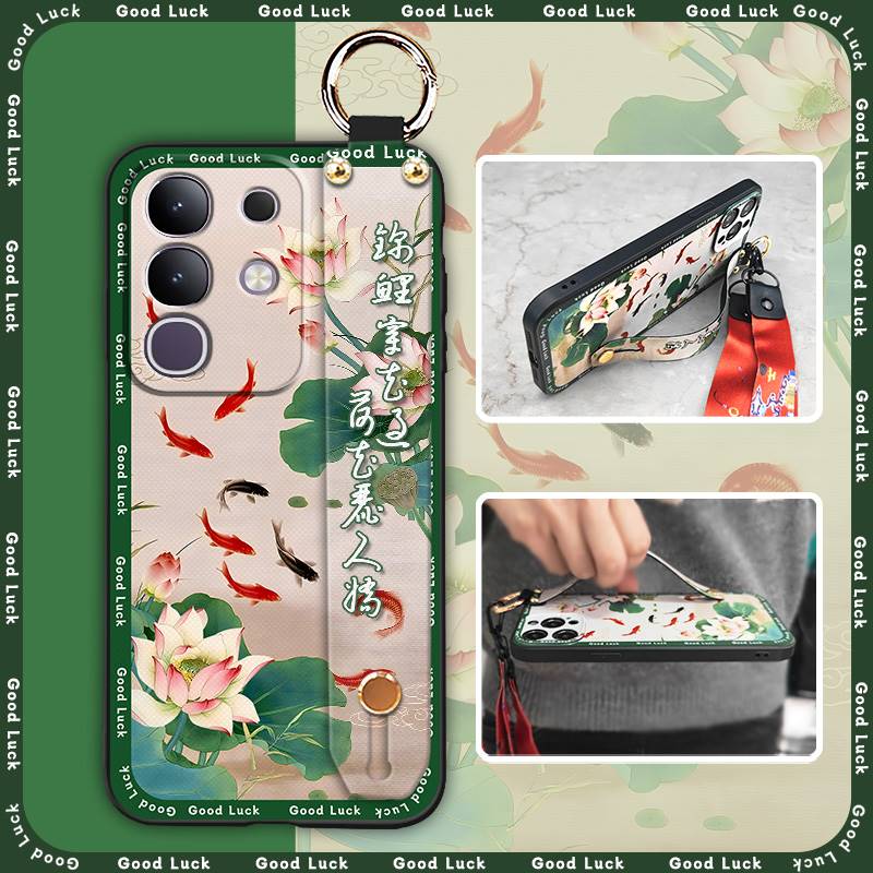 Phone Holder Protective Phone Case For Samsung Galaxy F14 5G/SM-E146B Back Cover Lanyard Wrist Strap Shockproof Ring
