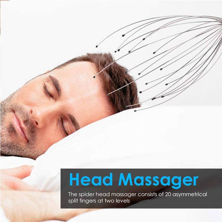 Metal Octopus-Shaped Head Massager | Scalp Massager for Stress Relief | Head Scratcher for Hair Stimulation | Relaxation & Deep Scalp Massage Tool | Lightweight Manual Massager | Gift for Men & Women | Home & Office Use | Epsa Traders