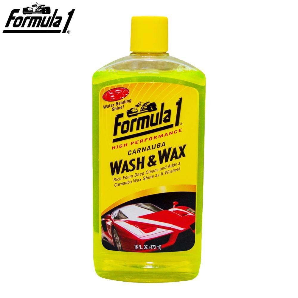 Car Shampoo | Formula1 High Performance Carnauba Wash & Wax-473Ml | Carnauba Wax Shine as it Washes -16 FL. OZ.