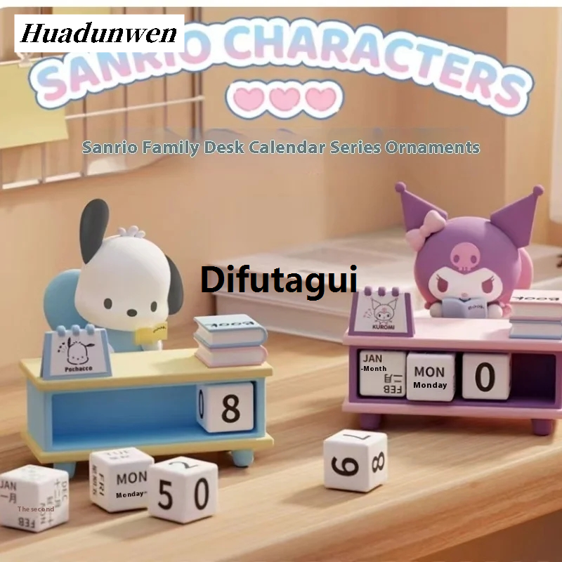 Difutagui Gift Boy Fit, Decoration Tabletop Stand Anime PochaccoSanrio New style Kuromi Desk Calendar Mobile Phone Cute Ornaments Kids Girl