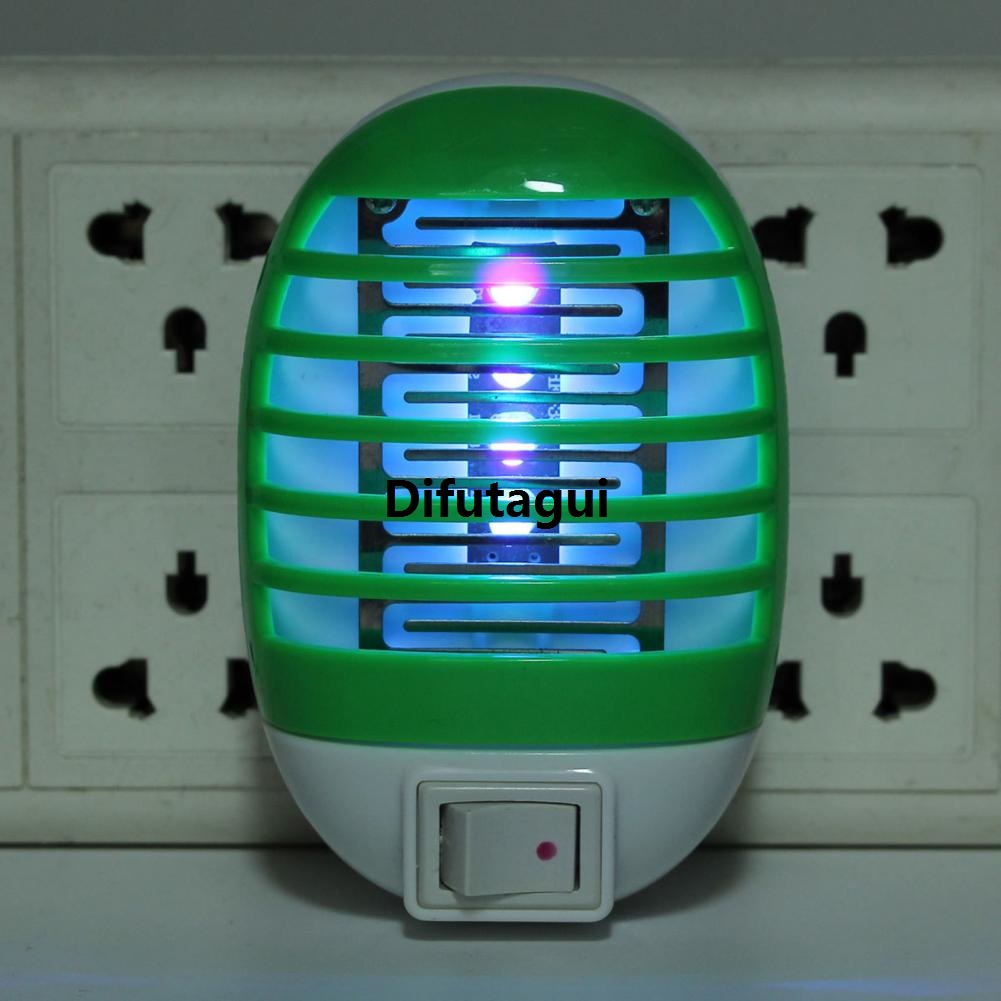 Difutagui 110V-220V Mosquito Killer Lamp Energy-saving Detachable Plastic Portable LED Mute Insect Zapper Pest Control for Living Room