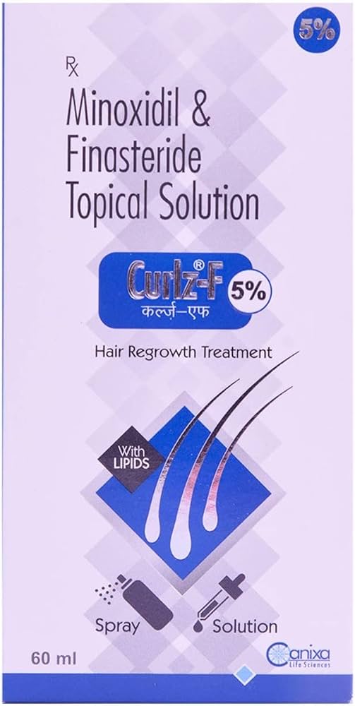 Curlz-F Solution, 60ml, Hair growth Solution, Alcohol Free