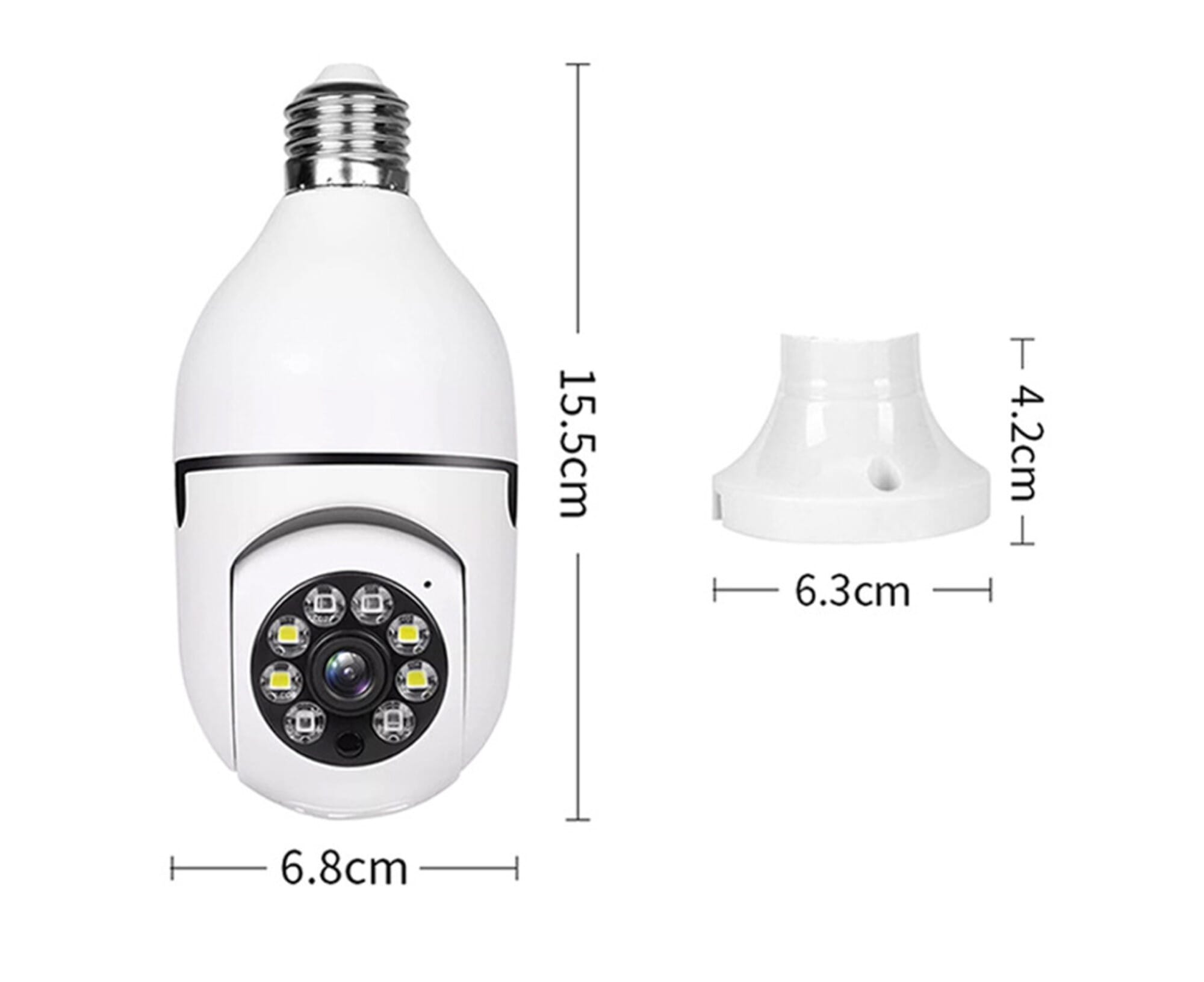 E27 Bulb Wifi Camera 2MP PTZ HD Infrared Night Vision Two Way Talk Baby Monitoring Monitor Auto Monitoring