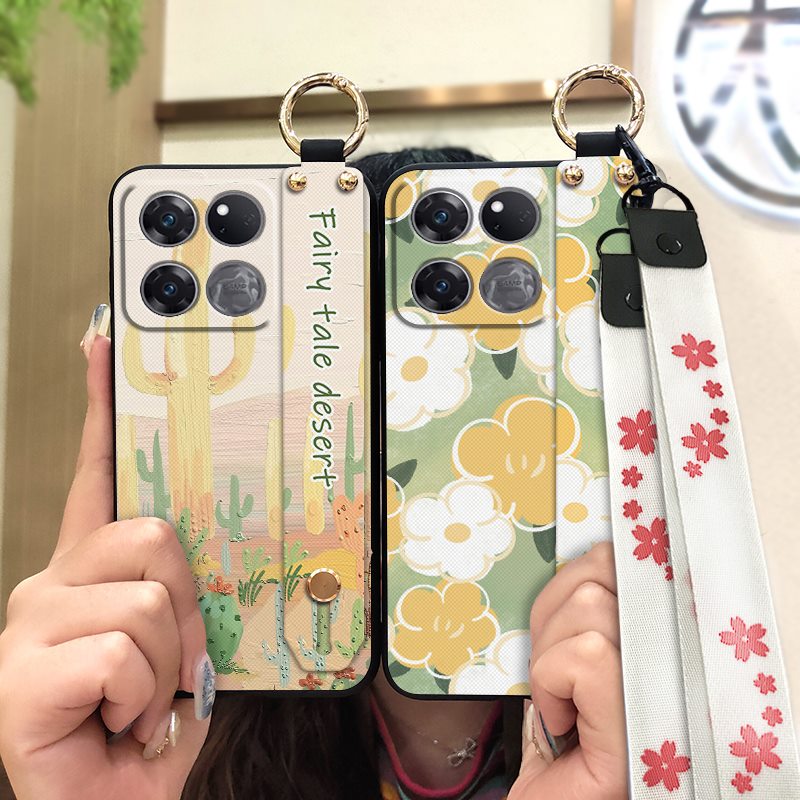 Fashion Design Full wrap Phone Case For VIVO Y76 5G TPU Waterproof Soft case flower Silicone Oil Painting Shockproof