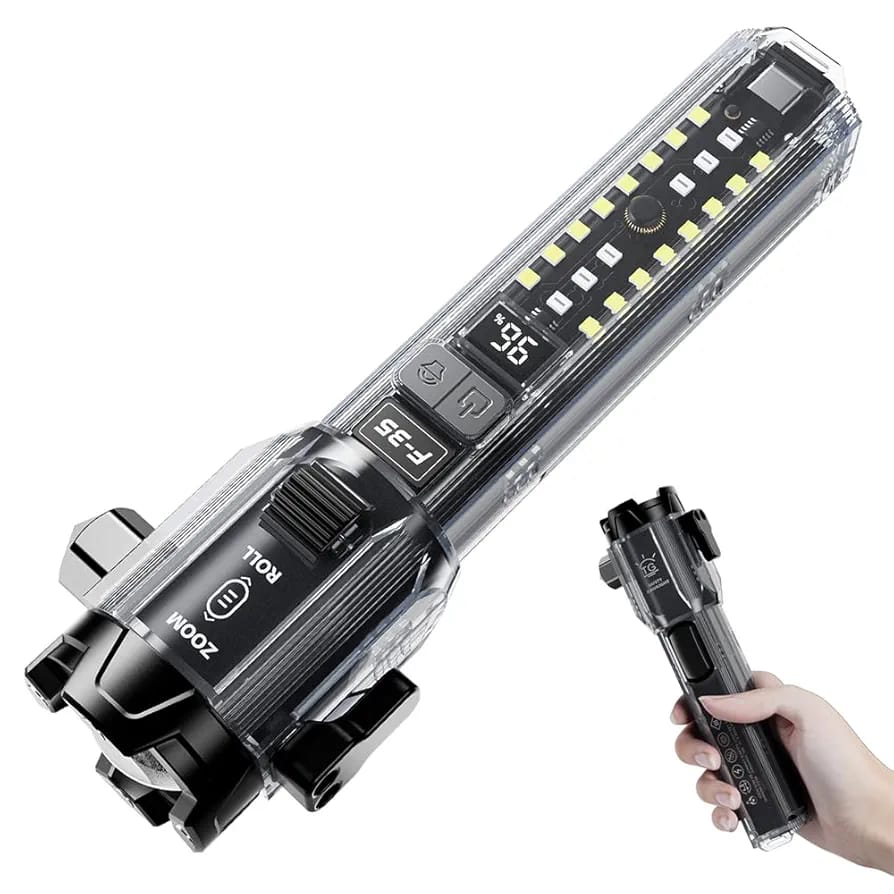 F35 High Power LED Flashlight USB Rechargeable Long Range Tactical Torch Strong Light Lamp Outdoor Ultra Powerful Flash Light