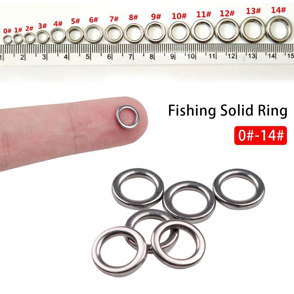 10-20pcs New 304 Stainless Steel Fishing Solid Ring 4mm-12mm Heavy Duty Jigging Ring Snap Split Ring Fishing Tackle Lure Connector