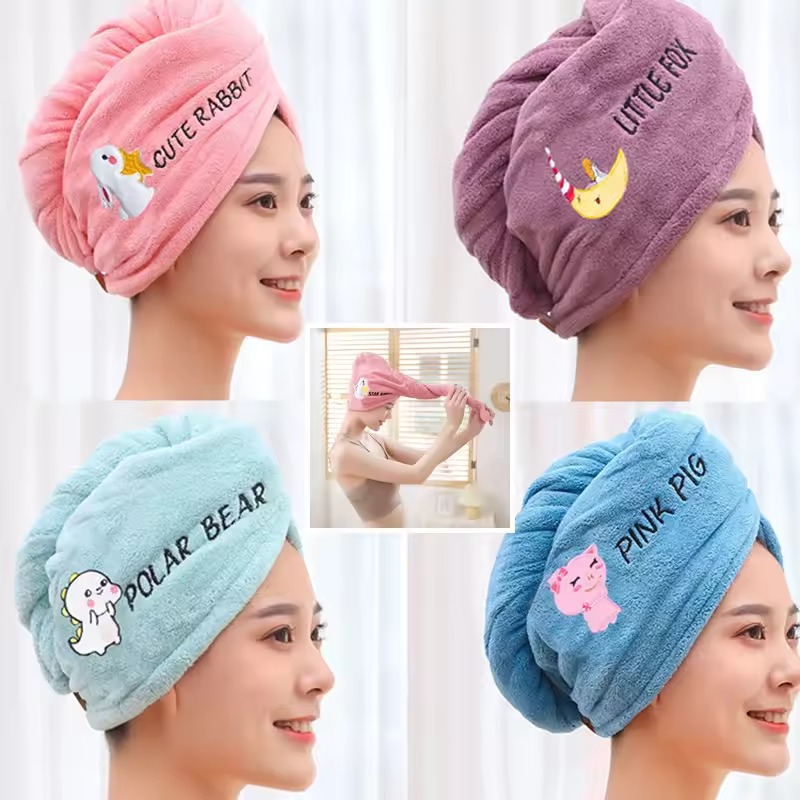 1 Pcs Women Hair Towel Microfiber Towel Bath Towels for Adults Home Terry Towels Bathroom Serviette De Douche Turban for Drying Hair