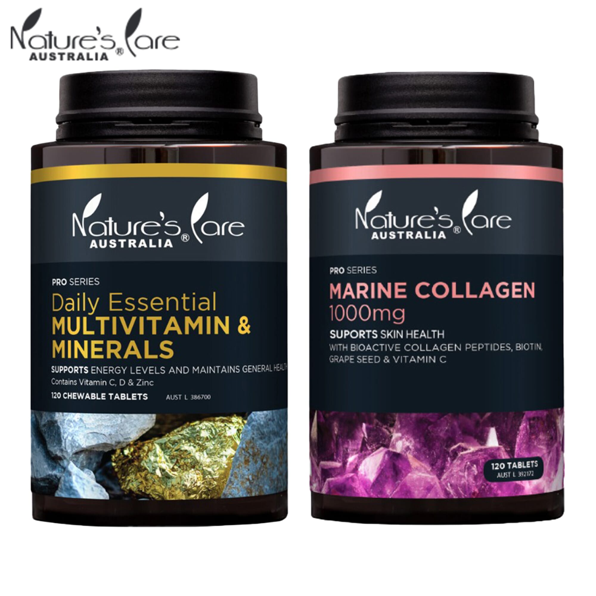 Nature's Care Daily Essential Multivitamins & Minerals + Marine Collagen