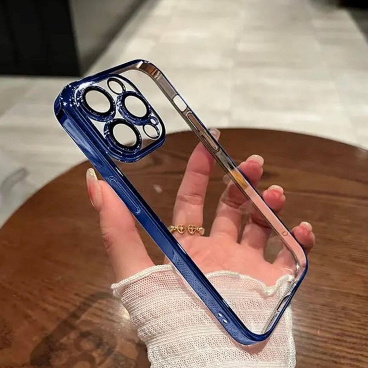 Hard Deep Purple Case With Camera Protector Case For iPhone 11 Pro max - Blue