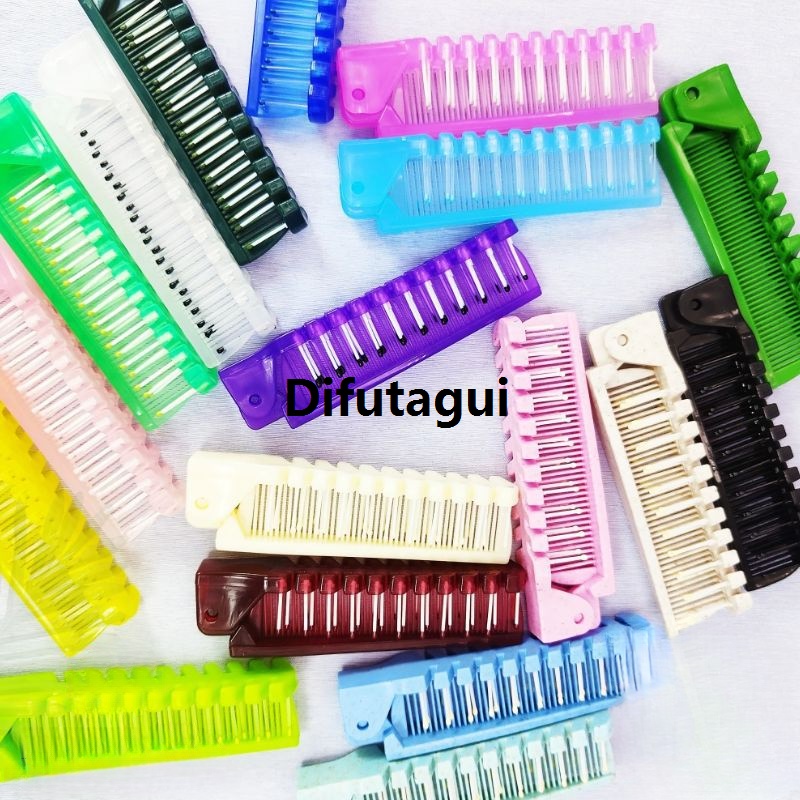 Difutagui Comb Travel Portable Color Travel 【HOT】Fold Comb Hair Clean, Anti-Static, 2025 Random Handheld Hair Brush, Massage Hair Conditioner, Fold